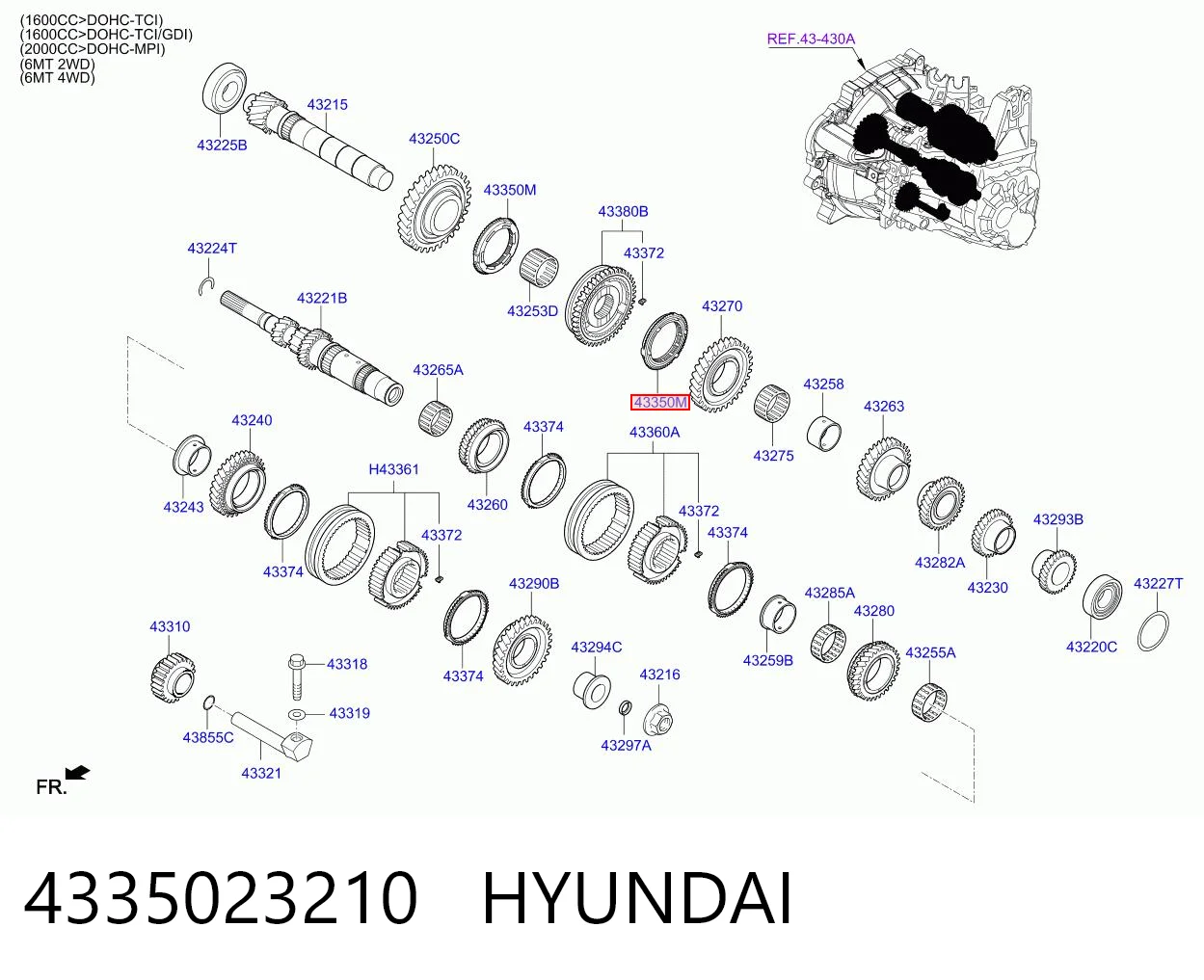 4335023210 Hyundai/Kia