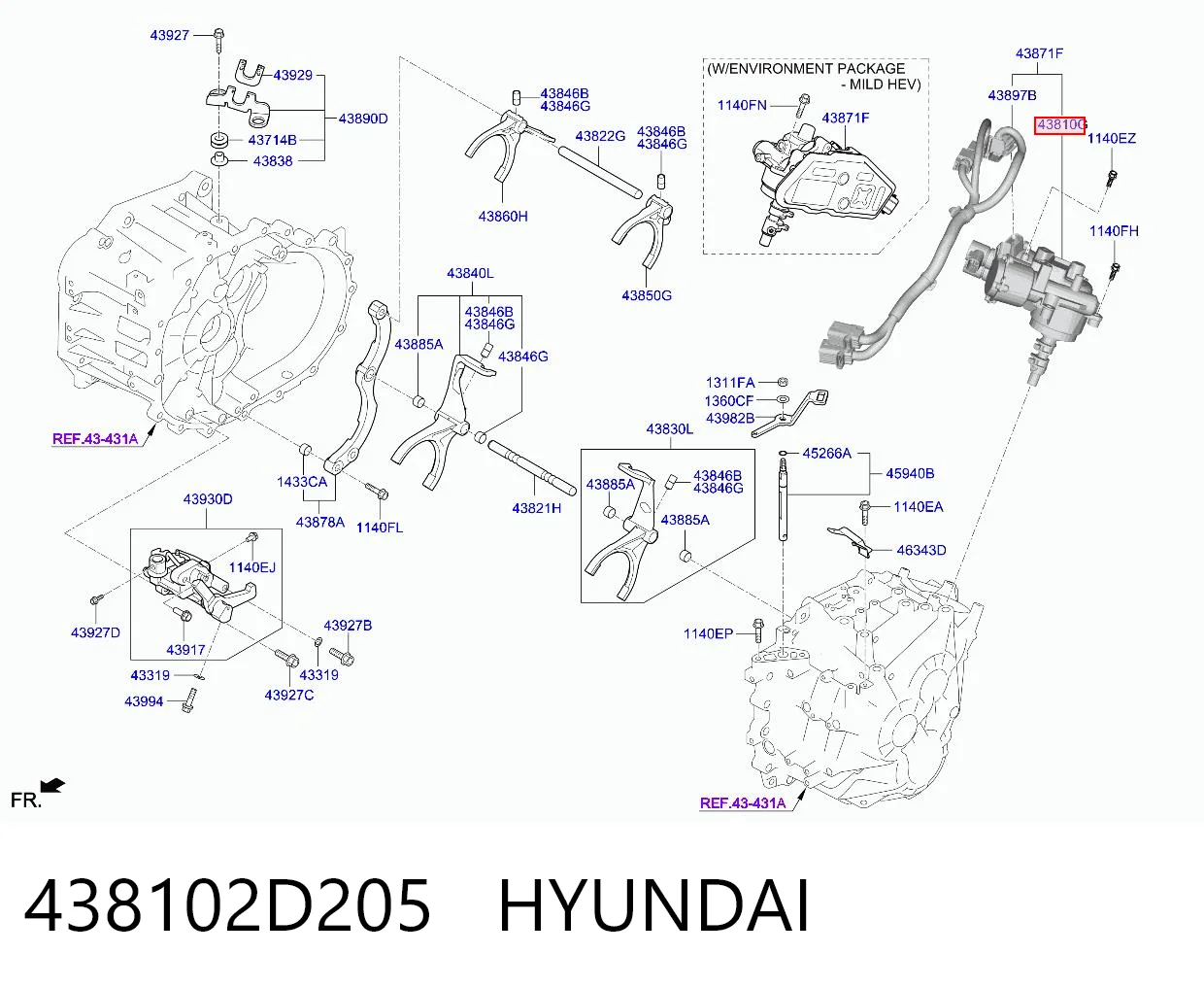 438102D205 Hyundai/Kia 