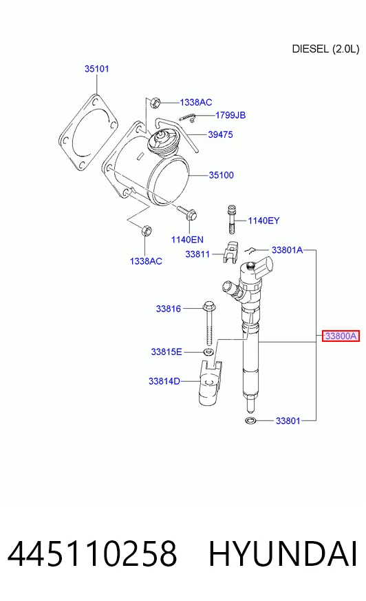 445110258 Hyundai/Kia Топливные форсунки