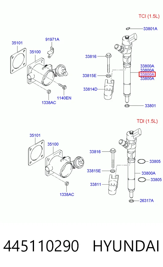 445110290 Hyundai/Kia Топливные форсунки
