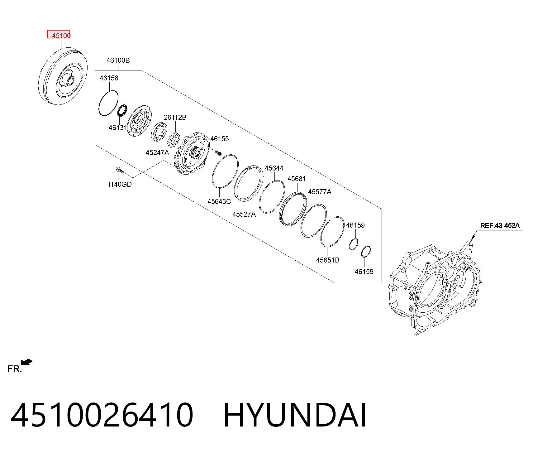 4510026410 Hyundai/Kia Гидротрансформатор АКПП