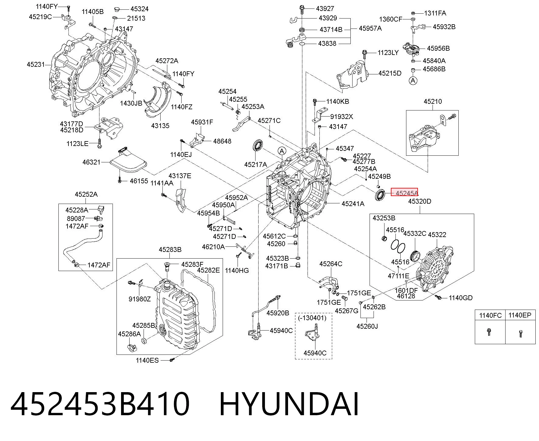 452453B410 Hyundai/Kia Сальник АКПП/КПП (выходного/вторичного вала)