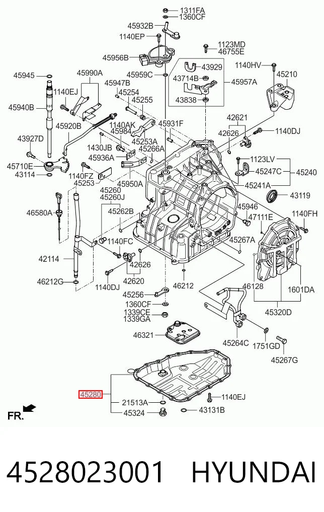 4528023001 Hyundai/Kia Поддон АКПП