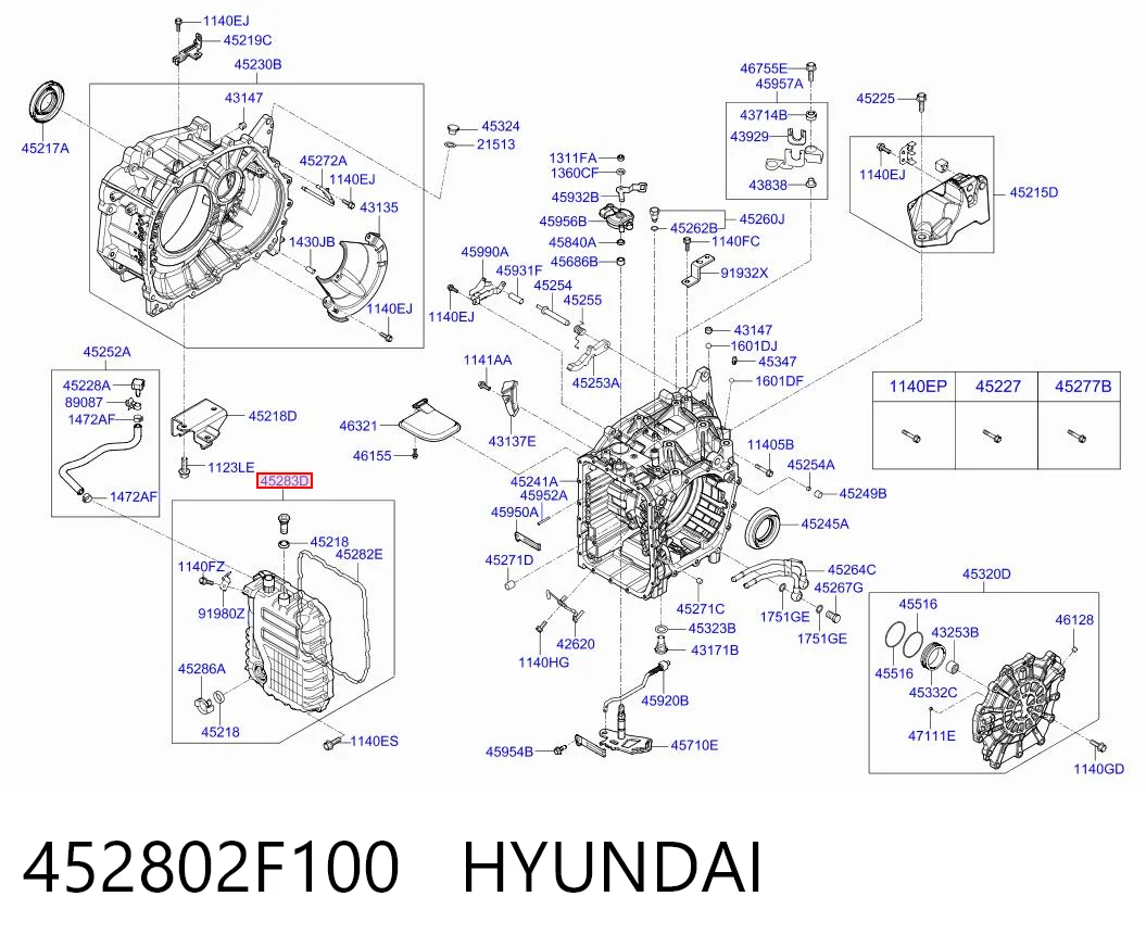 452802F100 Hyundai/Kia Поддон АКПП
