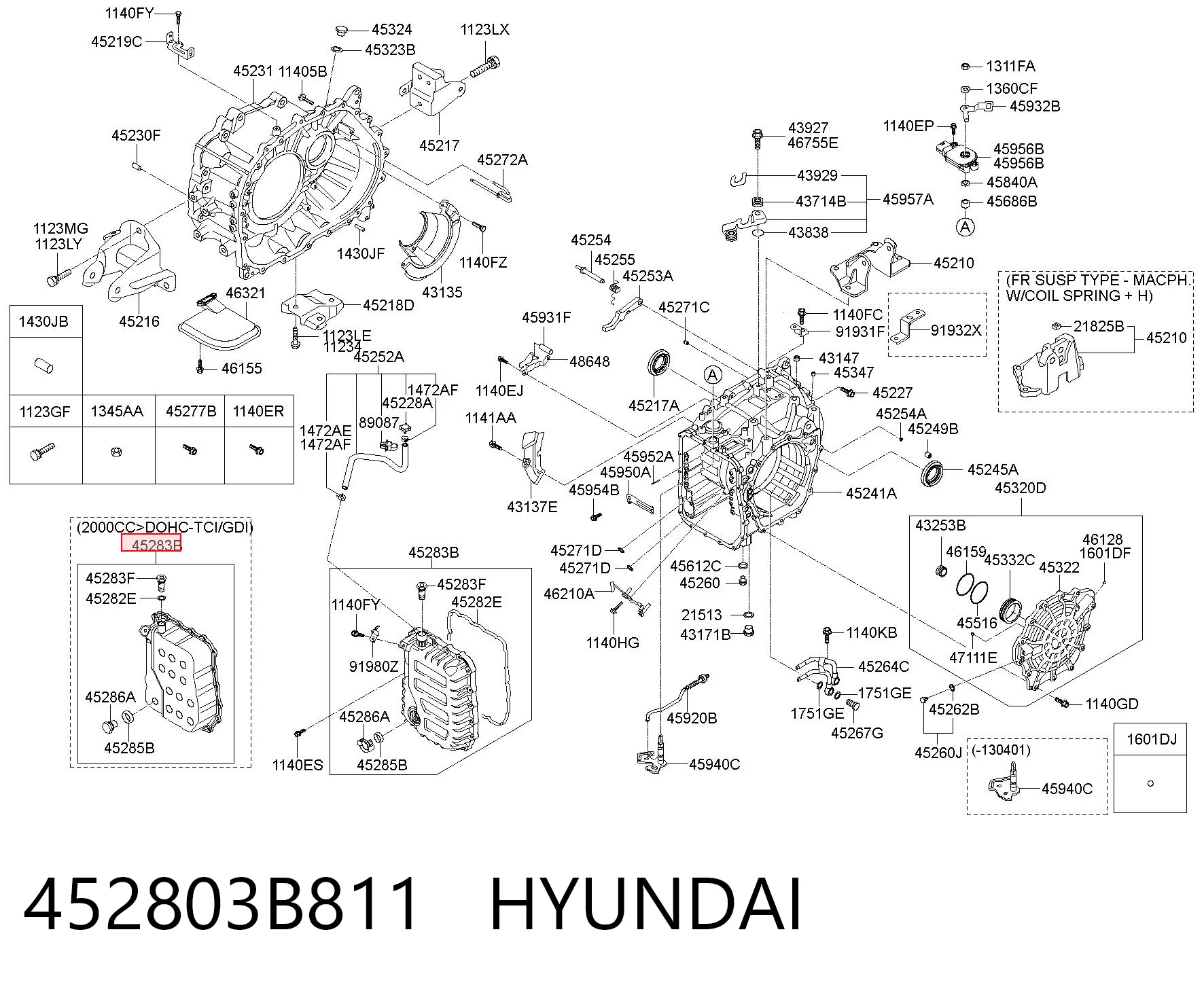452803B811 Hyundai/Kia Поддон АКПП