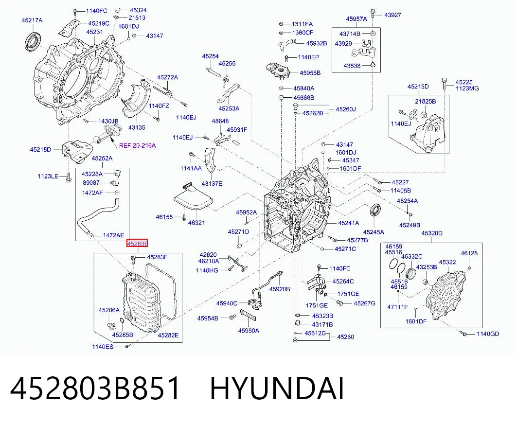 452803B851 Hyundai/Kia Поддон АКПП