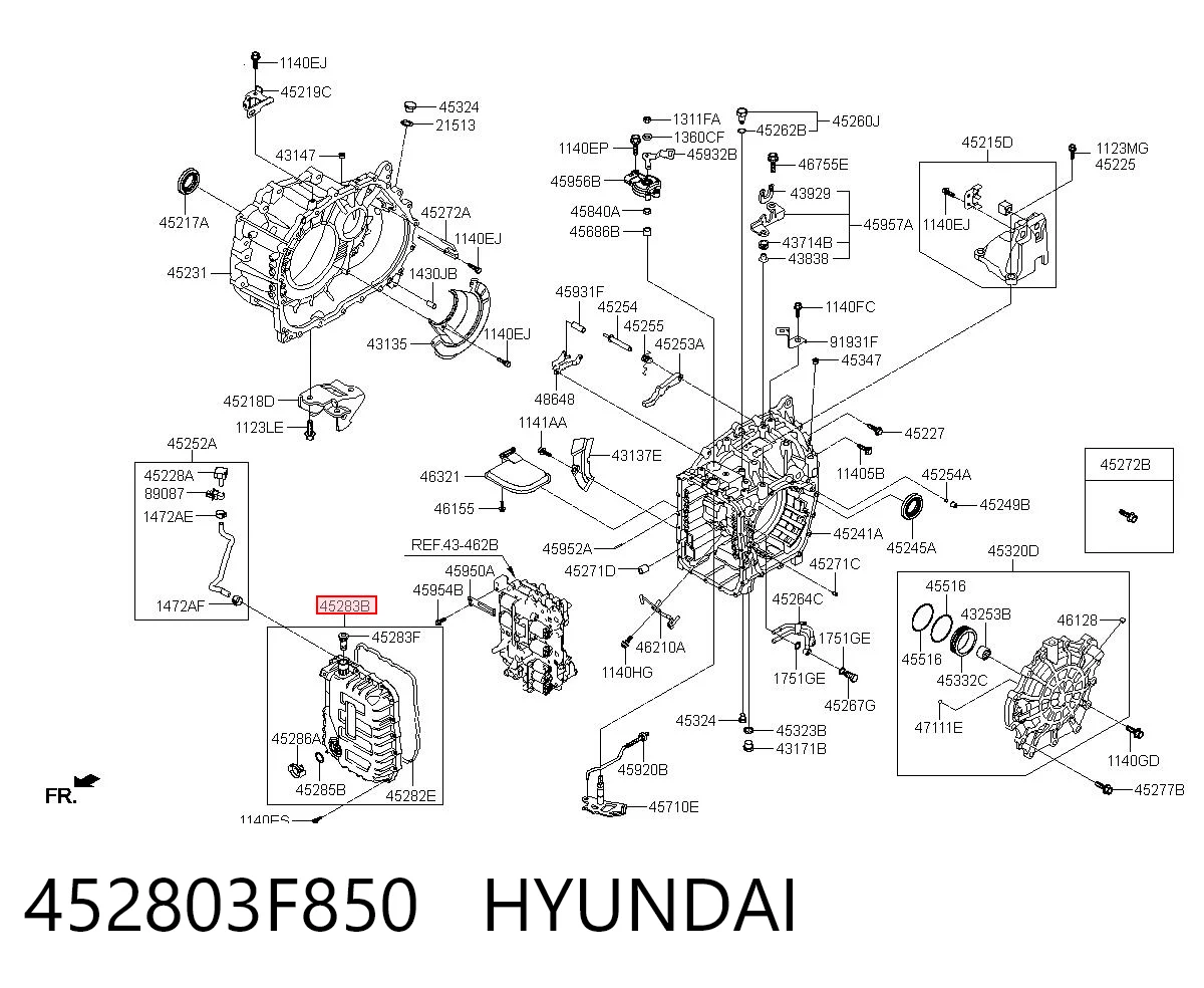 452803F850 Hyundai/Kia Поддон АКПП