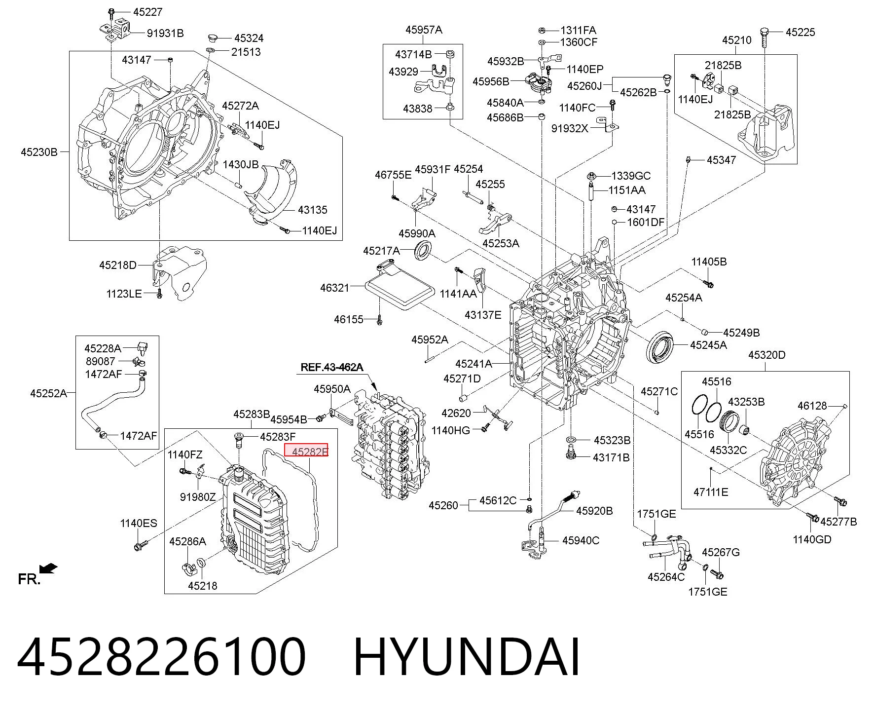 4528226100 Hyundai/Kia Прокладка поддона АКПП/МКПП