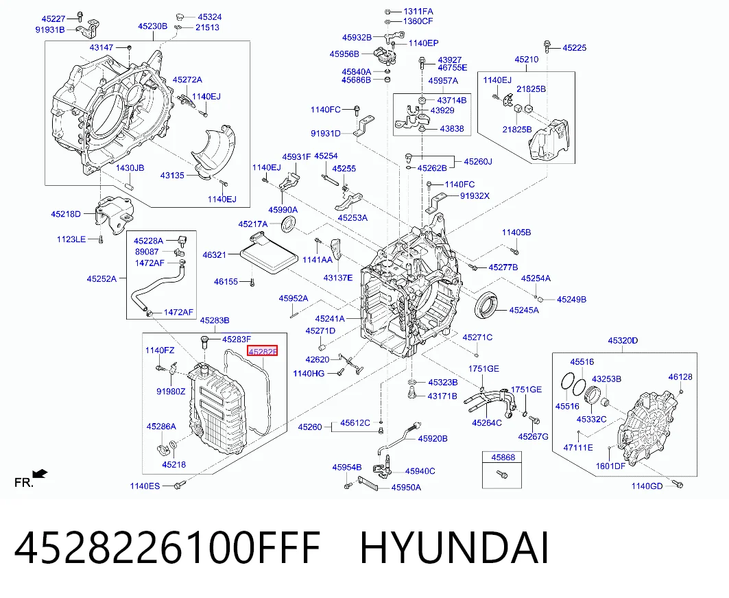 4528226100FFF Hyundai/Kia Прокладка поддона АКПП/МКПП