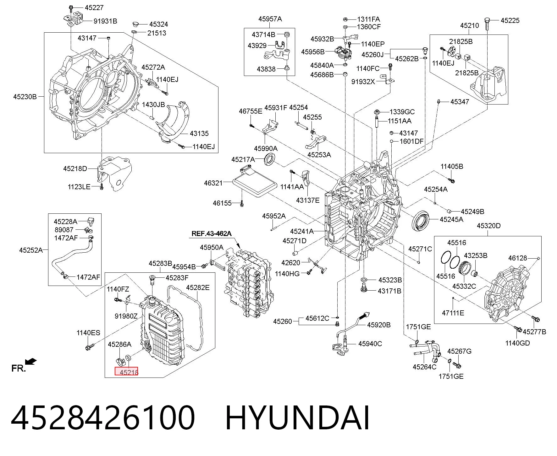 4528426100 Hyundai/Kia Прокладка пробки поддона АКПП