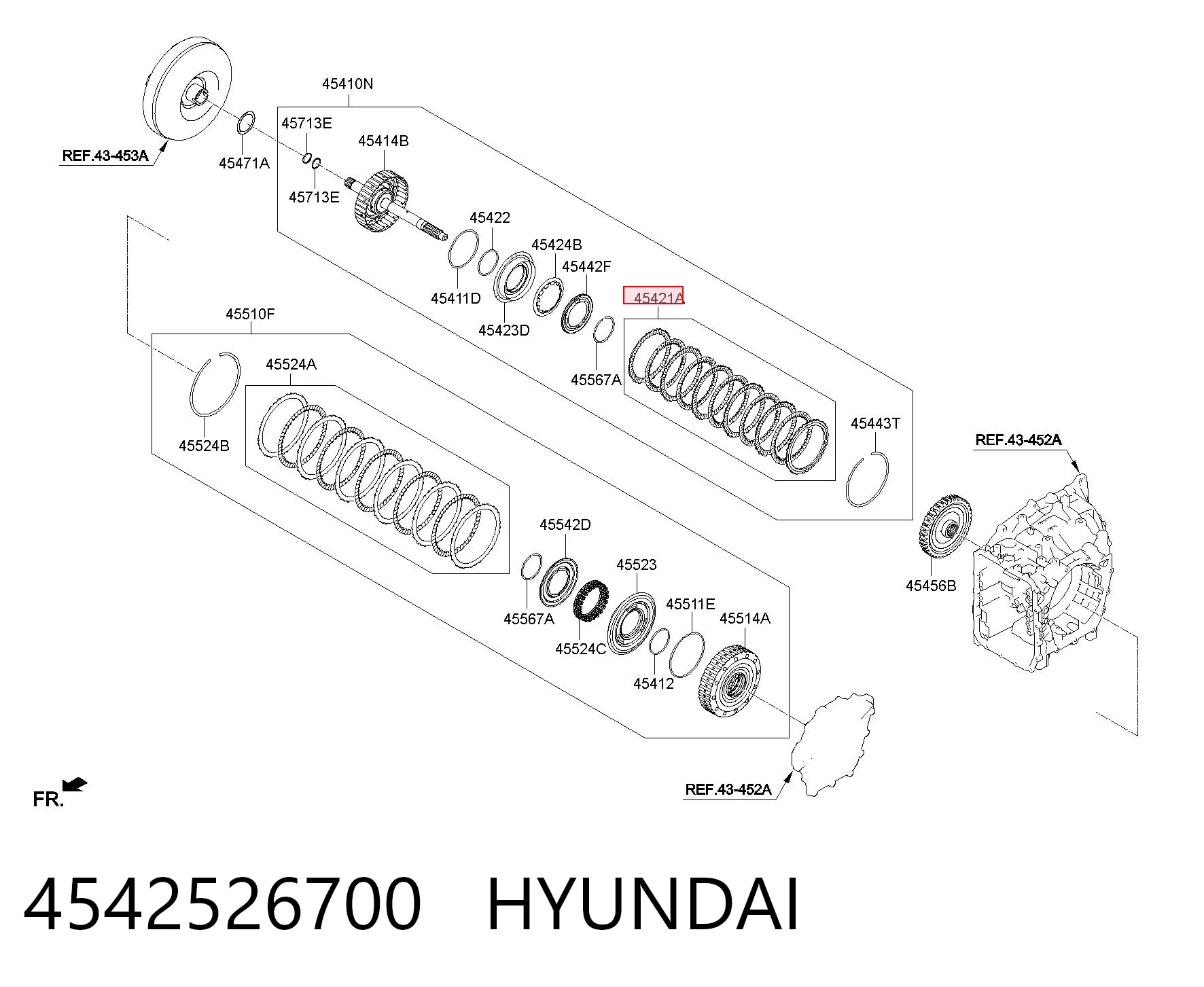 4542526700 Hyundai/Kia Диск сцепления ведомый