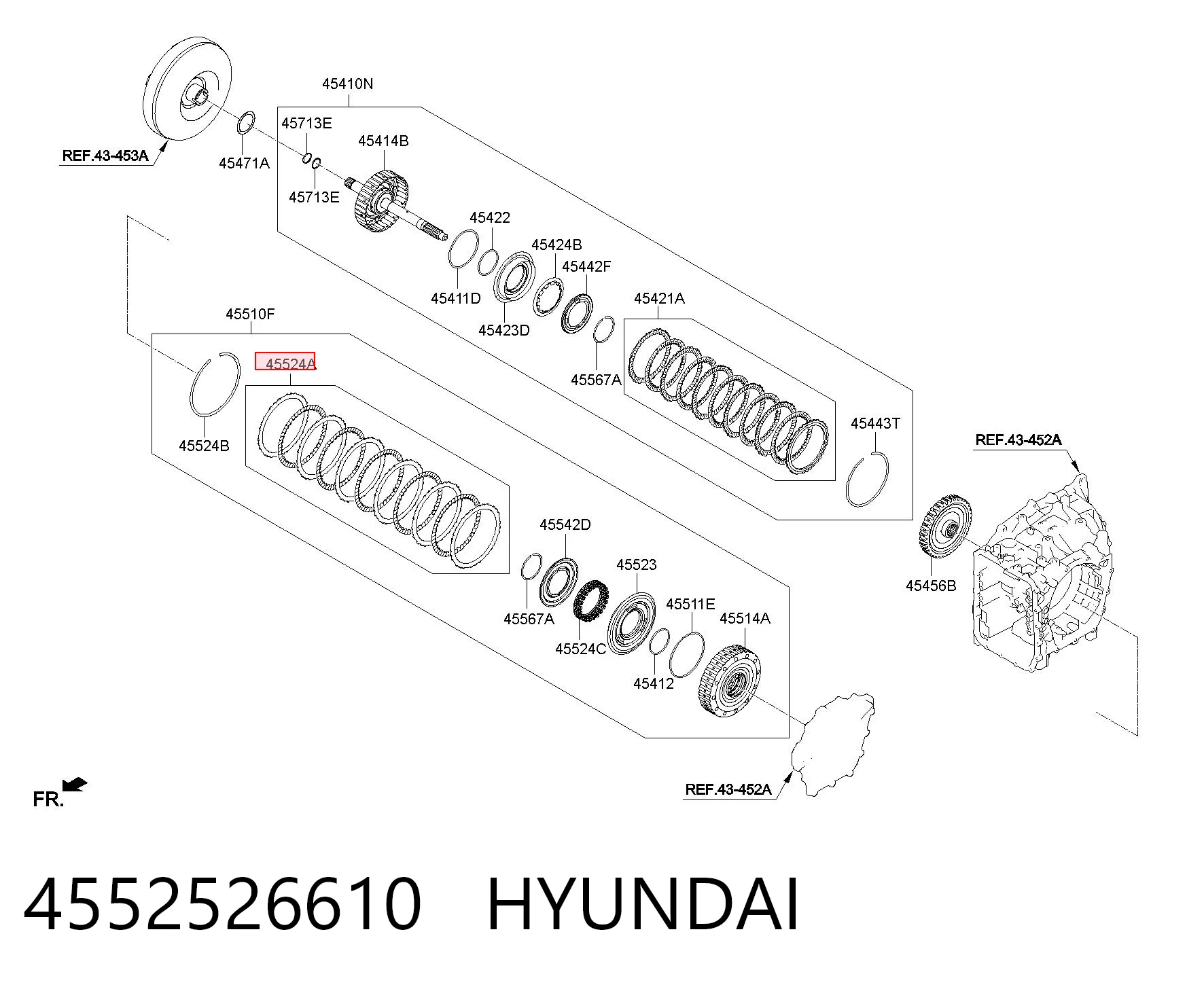 4552526610 Hyundai/Kia Диск сцепления ведомый