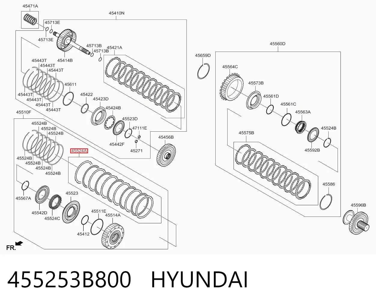 455253B800 Hyundai/Kia Диск сцепления ведомый