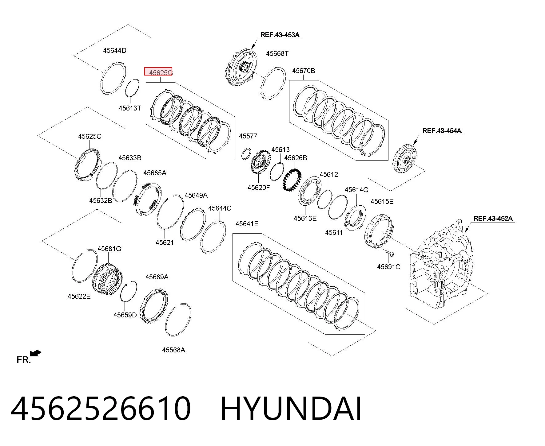 4562526610 Hyundai/Kia Диск сцепления ведомый