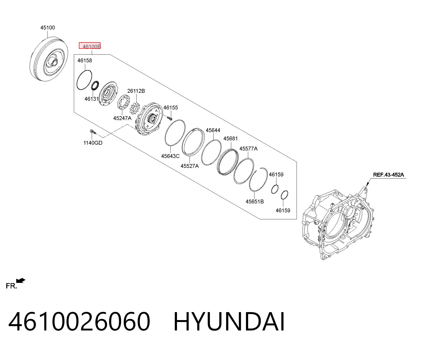 4610026060 Hyundai/Kia Масляный насос двигателя