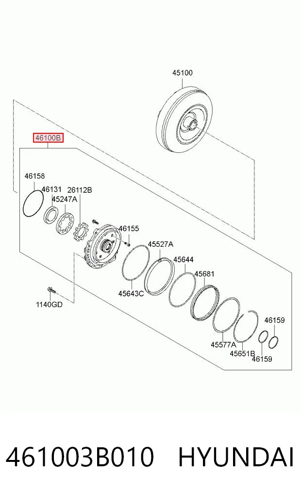 461003B010 Hyundai/Kia Насос масляный АКПП