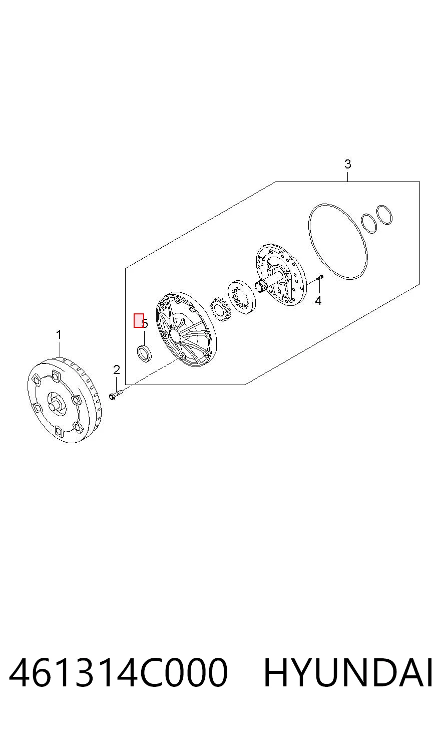 461314C000 Hyundai/Kia Сальник масляного насоса