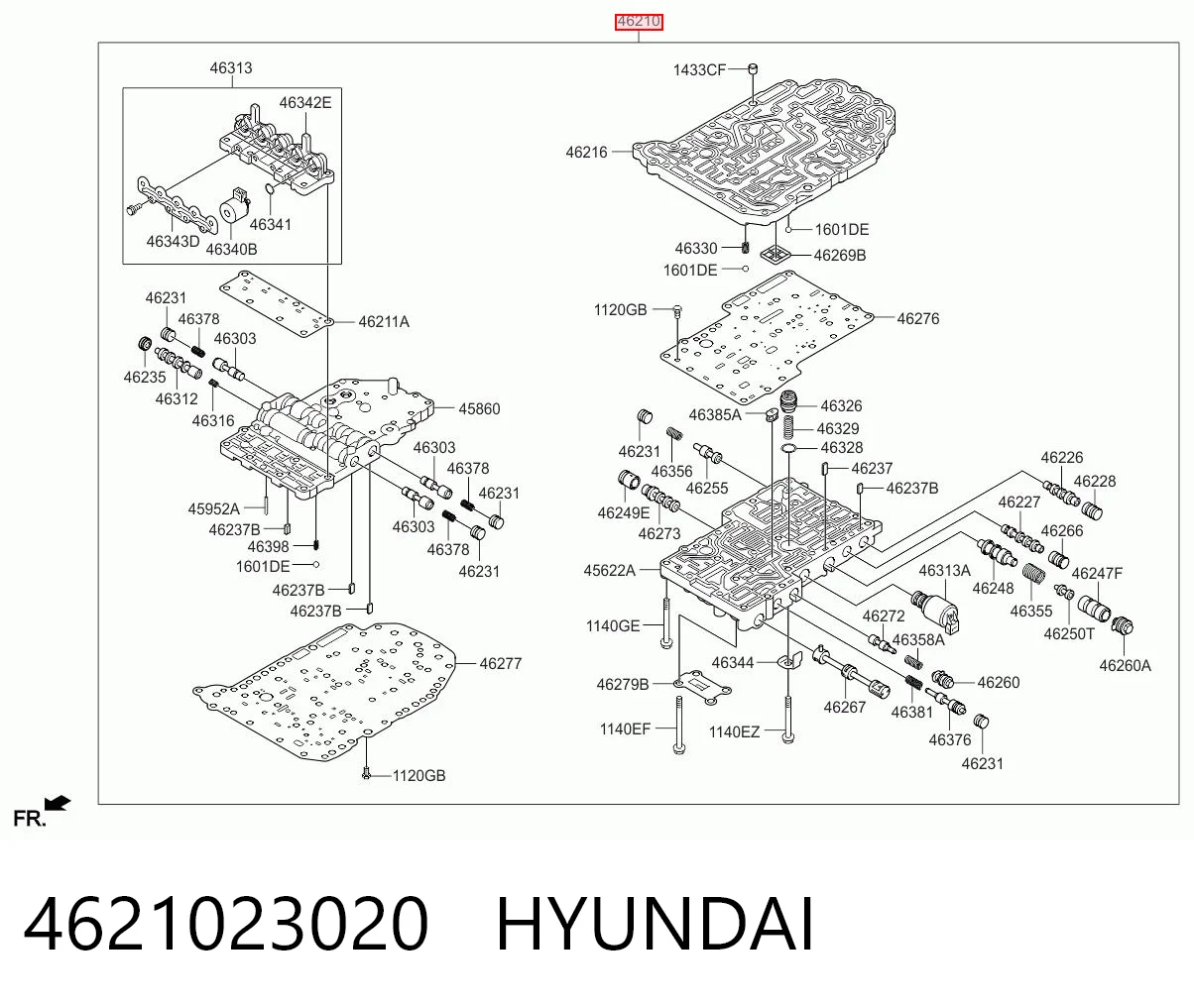 4621023020 Hyundai/Kia Блок клапанов АКПП