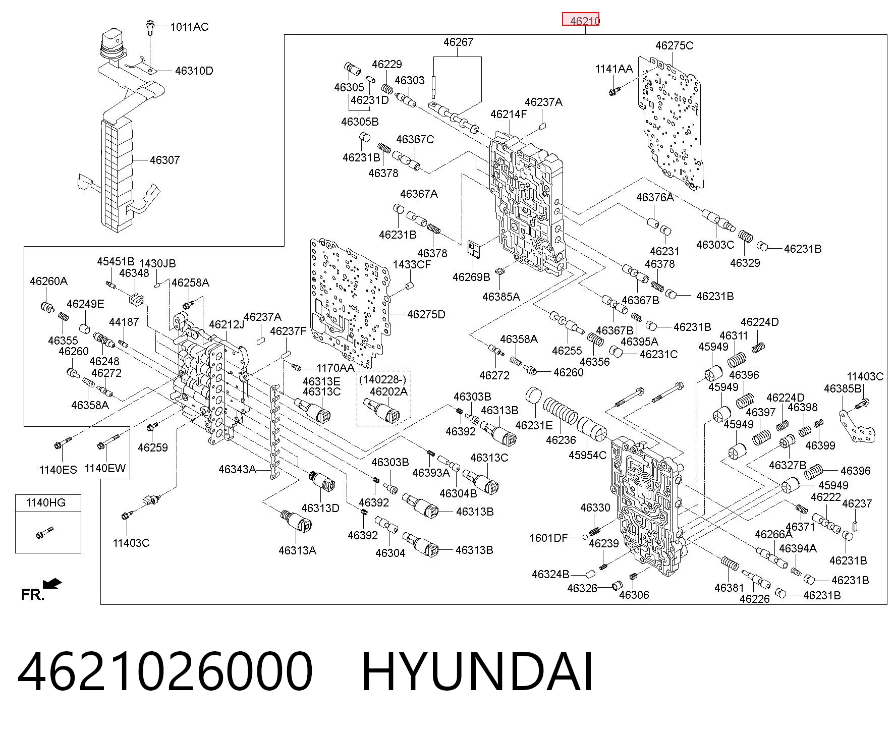 4621026000 Hyundai/Kia Блок клапанов АКПП