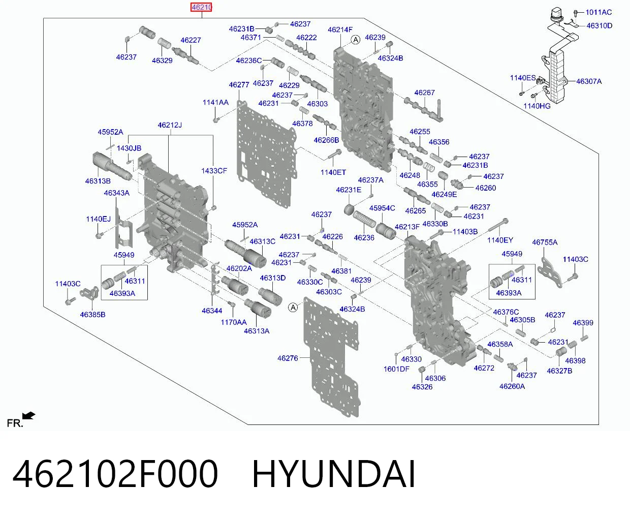 462102F000 Hyundai/Kia Блок клапанов АКПП
