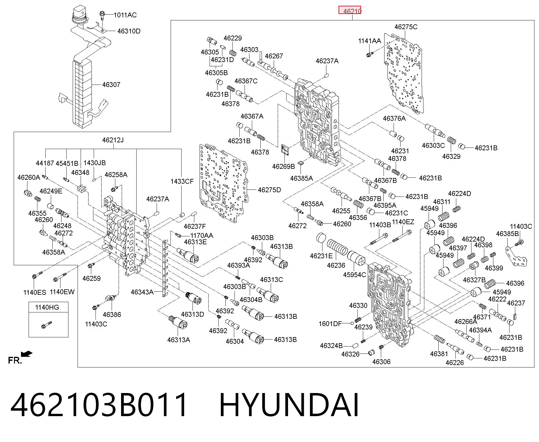 462103B011 Hyundai/Kia Блок клапанов АКПП