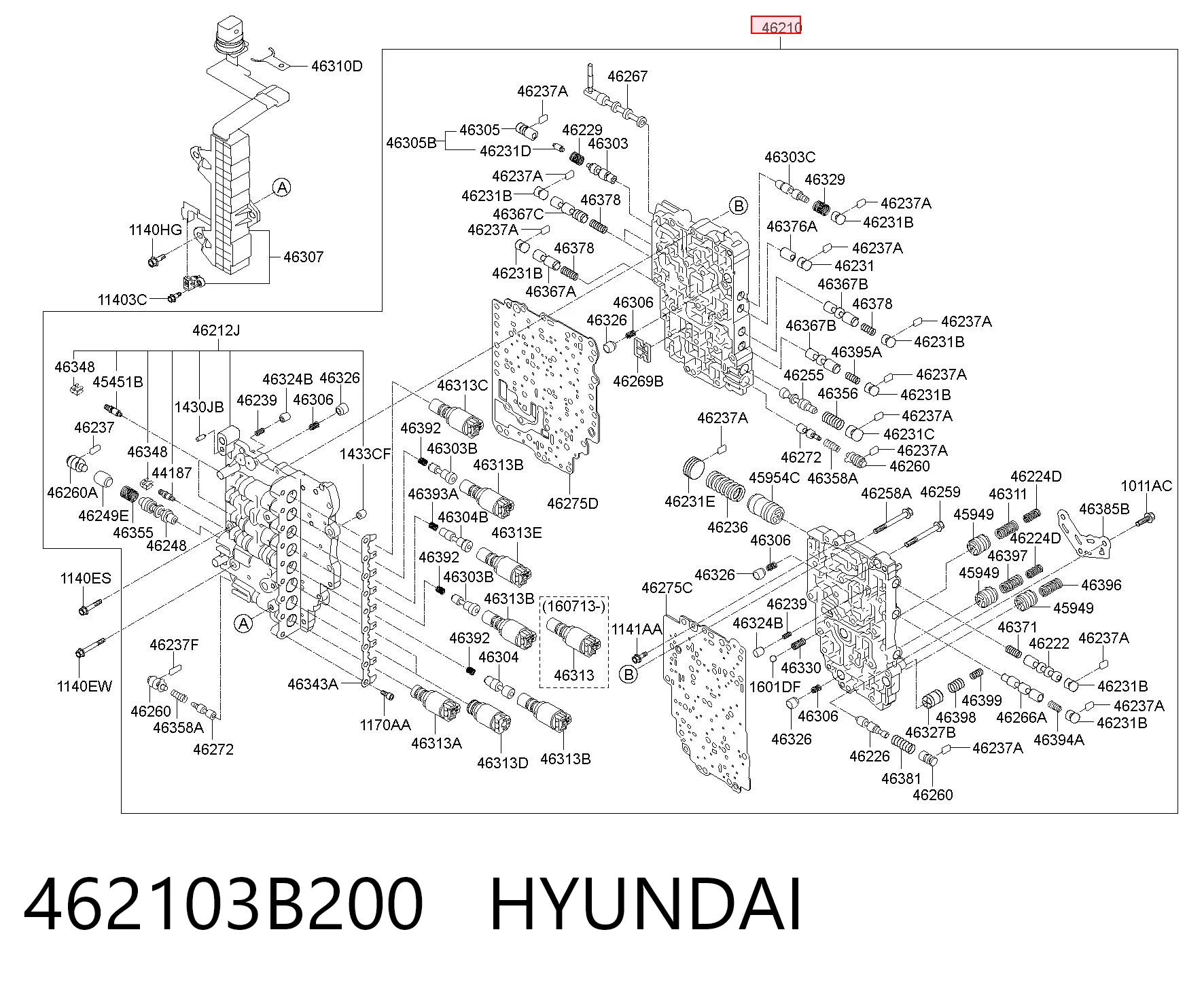 462103B200 Hyundai/Kia Блок клапанов АКПП