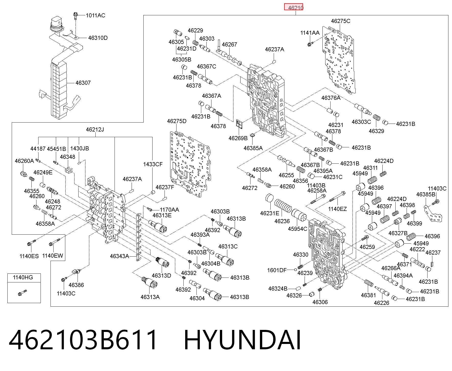 462103B611 Hyundai/Kia Гидроблок АКПП