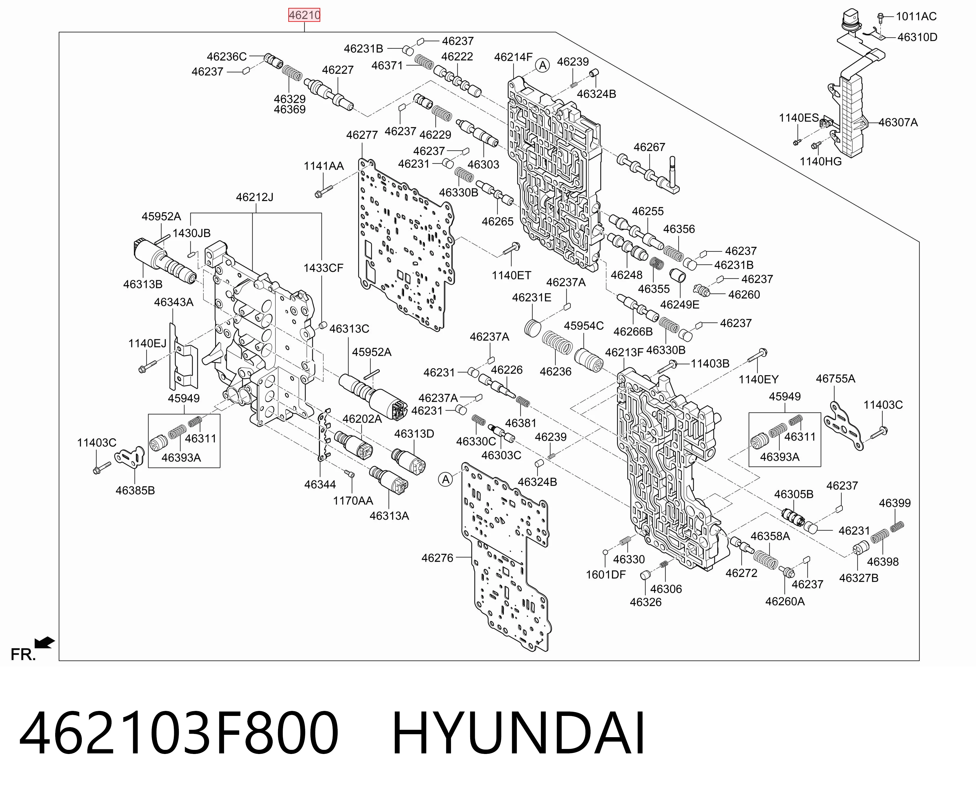 462103F800 Hyundai/Kia Блок клапанов АКПП