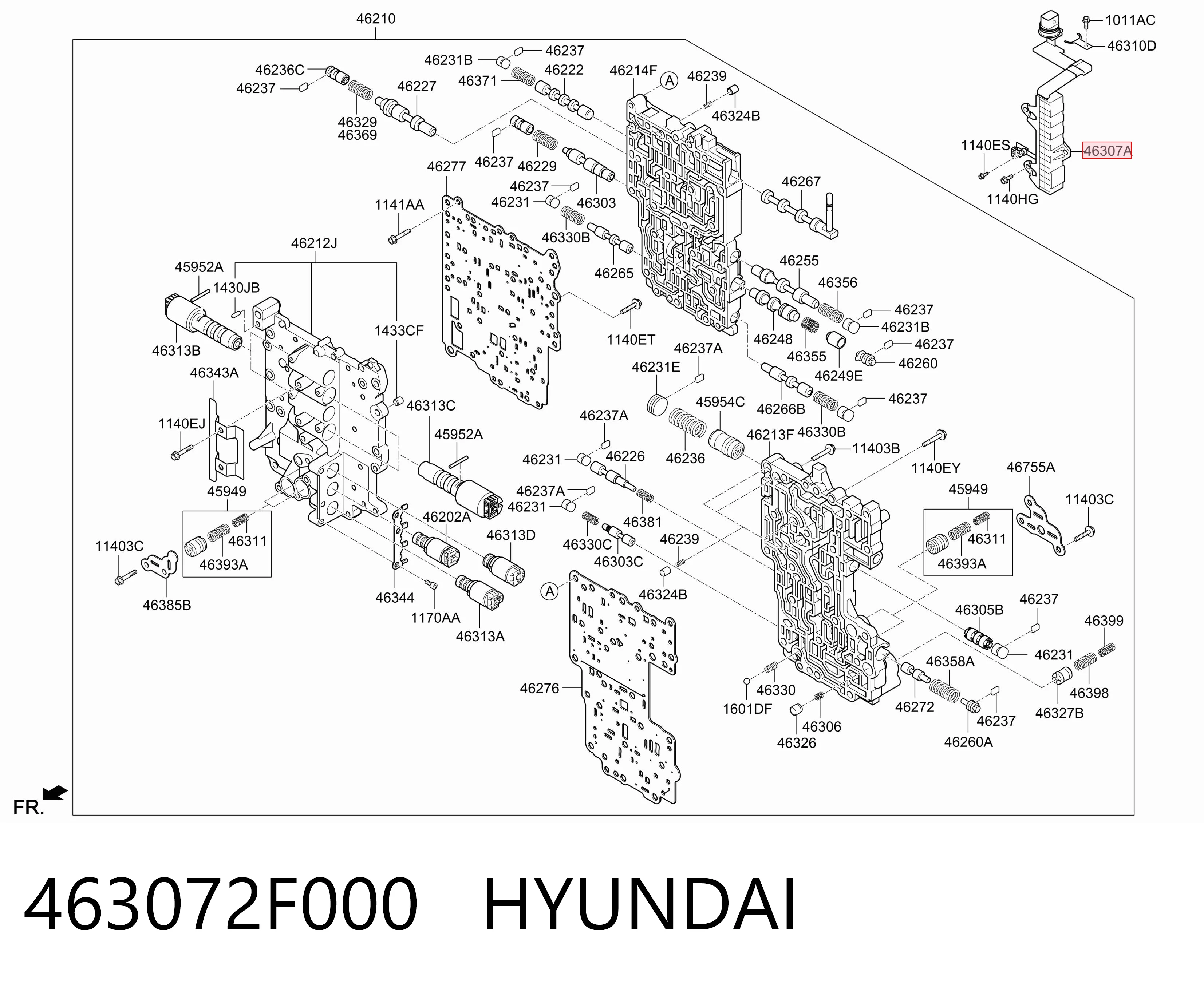 463072F000 Hyundai/Kia Жгут проводов АКПП