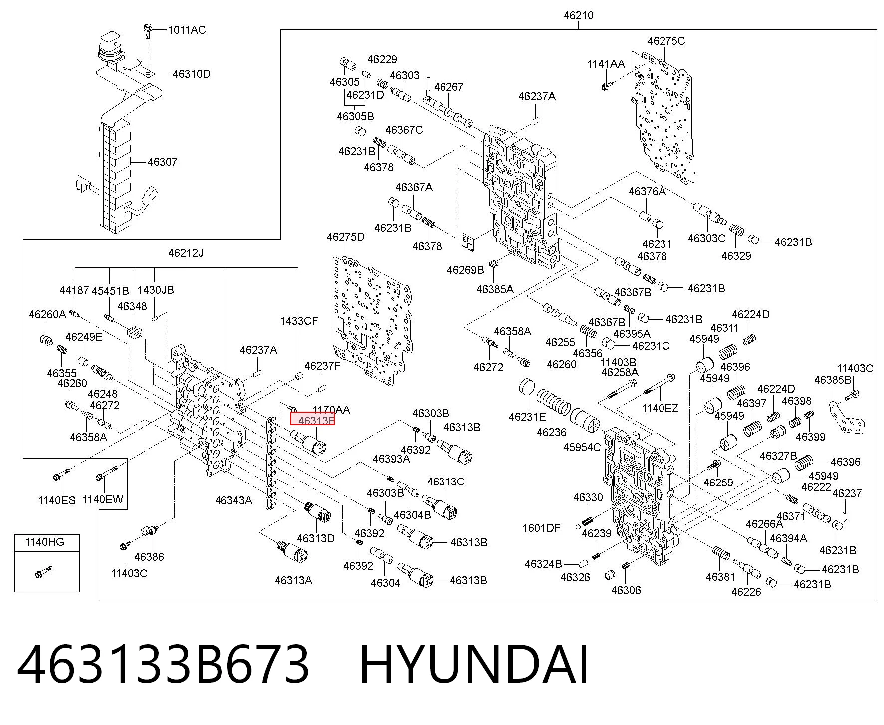 463133B673 Hyundai/Kia Соленоид автомата