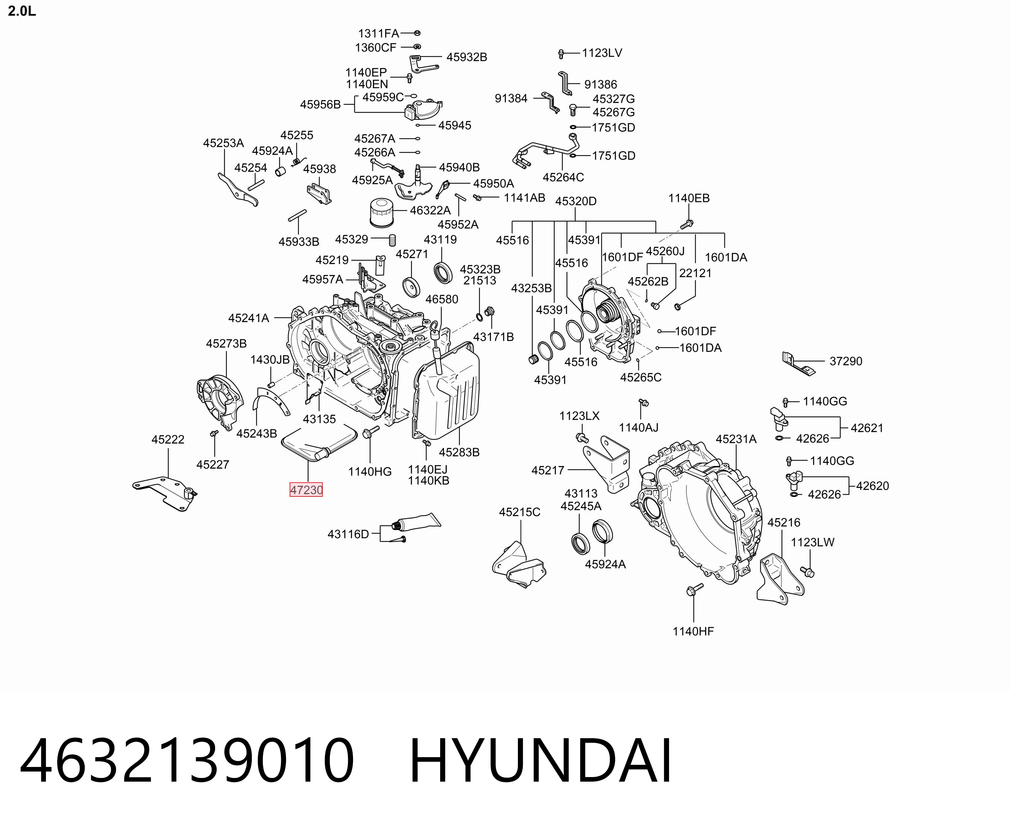 4632139010 Hyundai/Kia Масляный фильтр АКПП