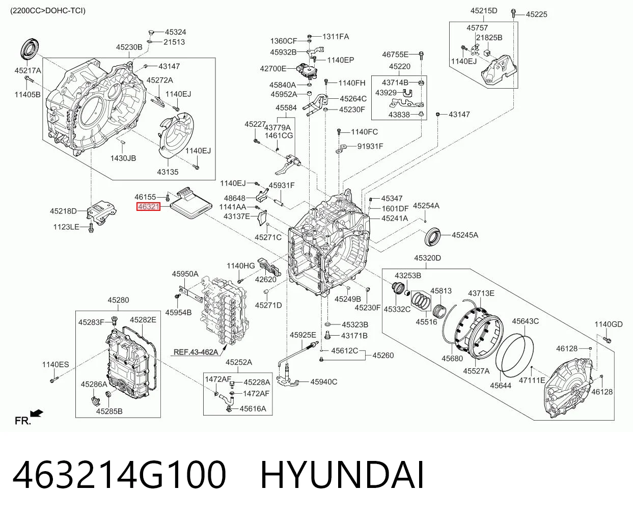 463214G100 Hyundai/Kia Масляный фильтр АКПП