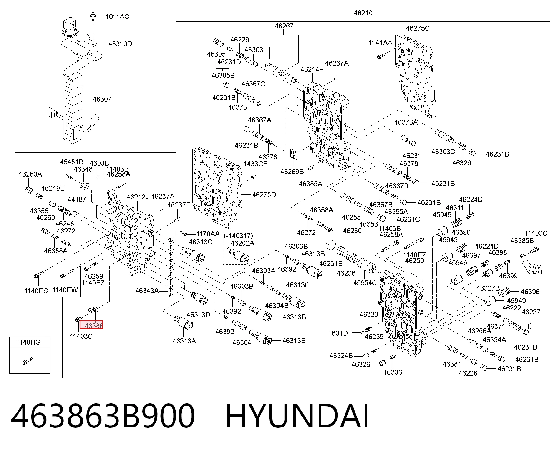 463863B900 Hyundai/Kia Датчик температуры масла АКПП
