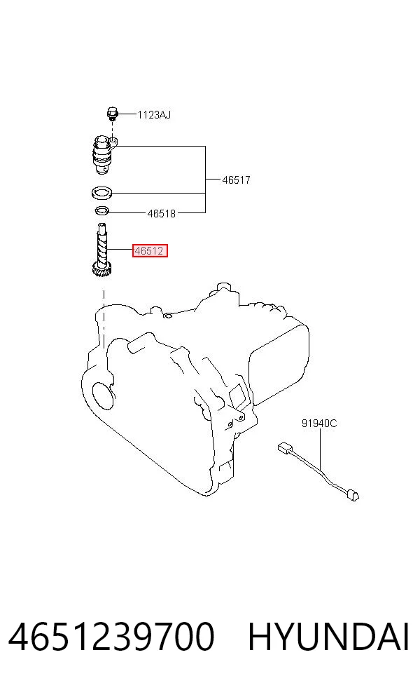 4651239700 Hyundai/Kia Шестерня спидометра ведомая