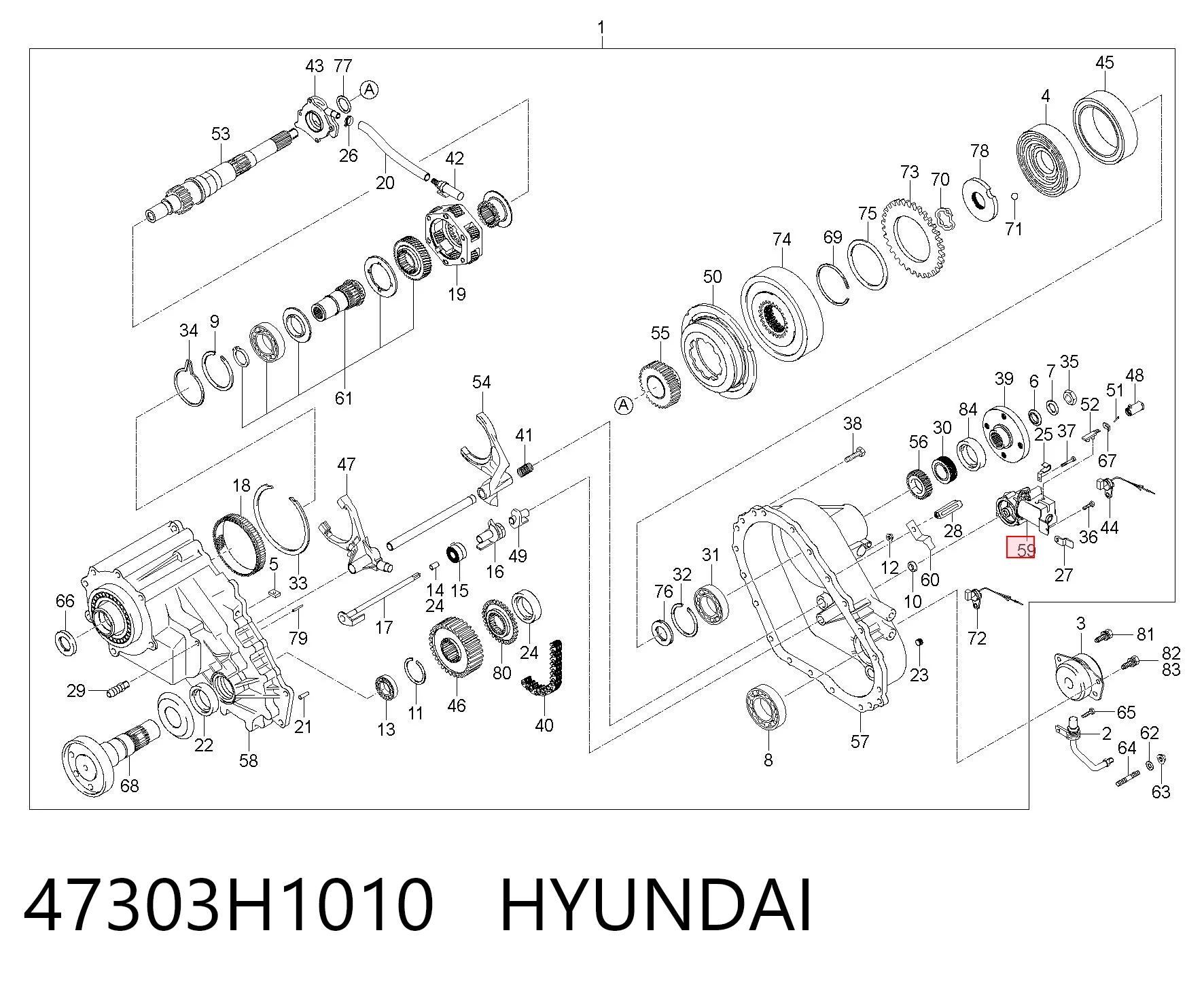 47303H1010 Hyundai/Kia Двигатель управления раздаточной коробкой