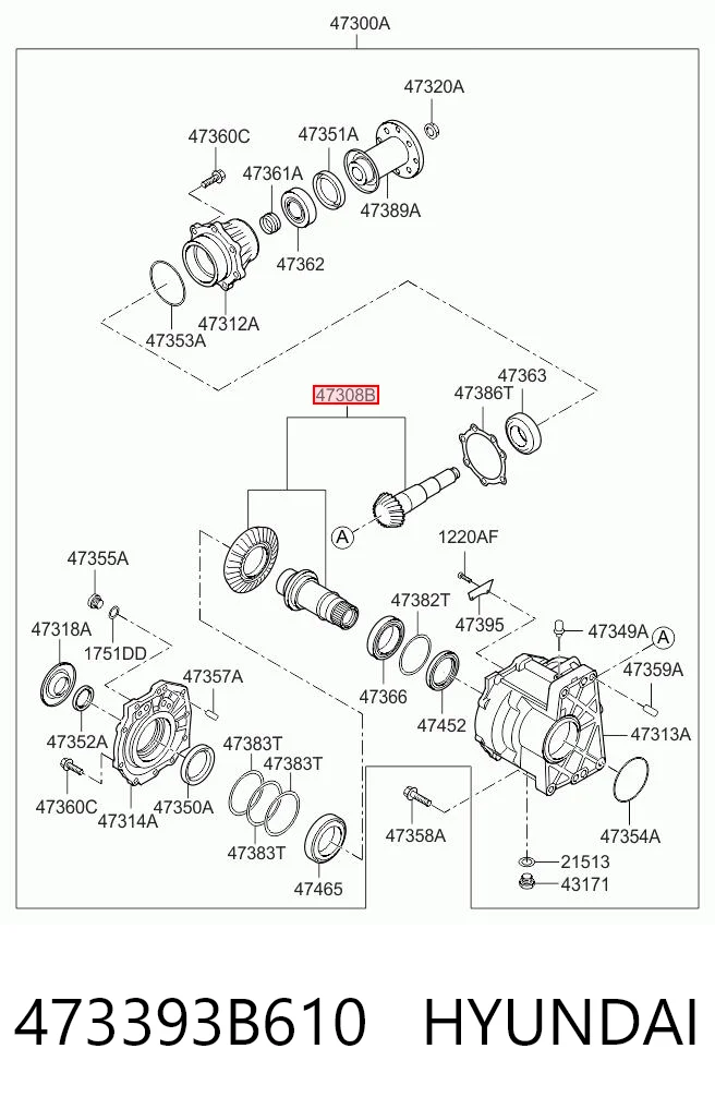473393B610 Hyundai/Kia Дифференциал межосевой