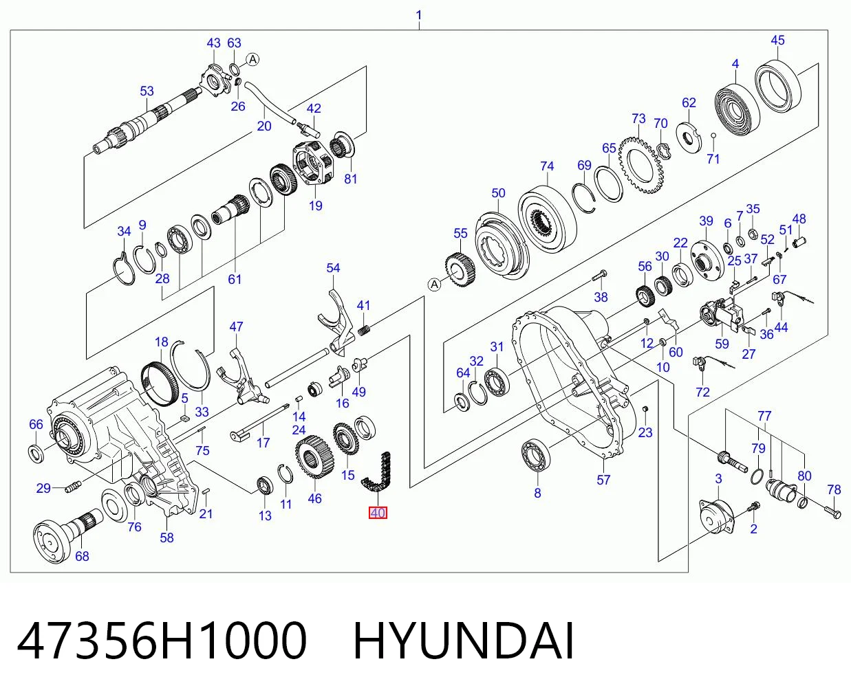 Цепь привода раздаточной коробки SAT ST47356H1000 цена, от 139.53 USD
