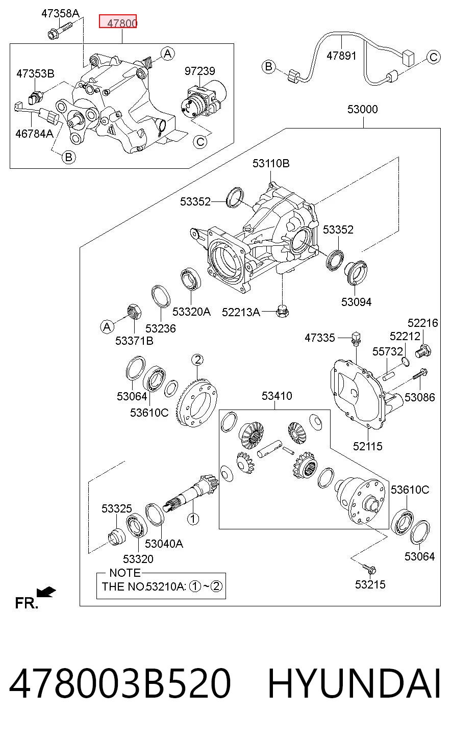 478003B520 Hyundai/Kia Муфта подключения заднего моста