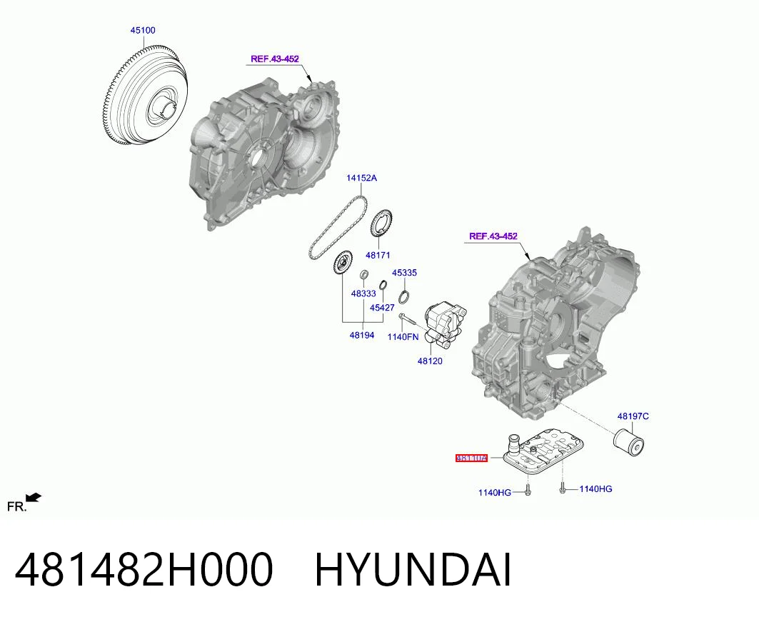 481482H000 Hyundai/Kia Масляный фильтр АКПП