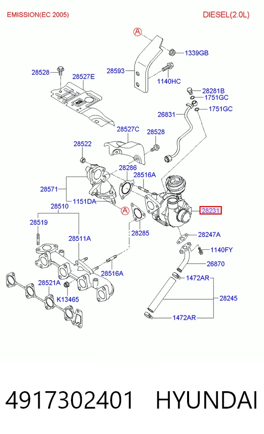 4917302401 Hyundai/Kia Турбонаддув