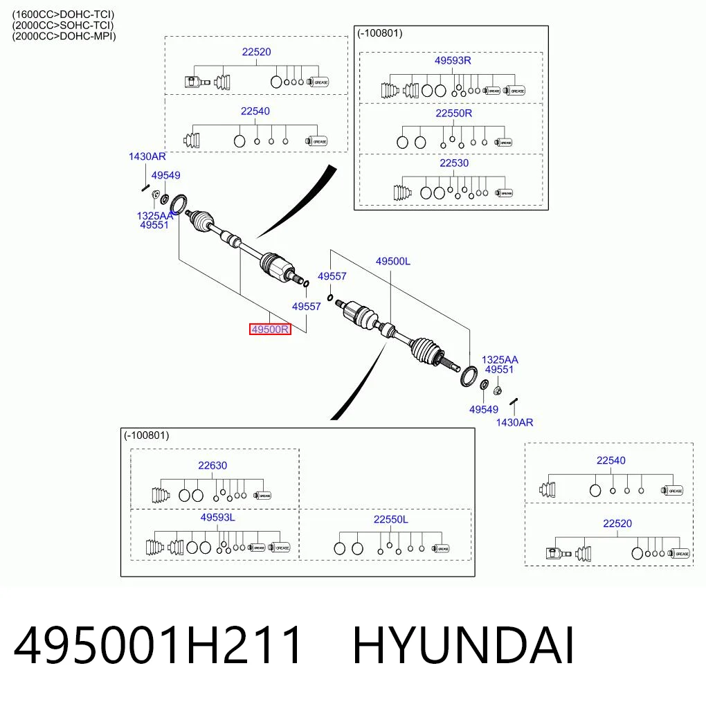 Привод передний правый TPS TPS00017A цена, от 51.92 USD