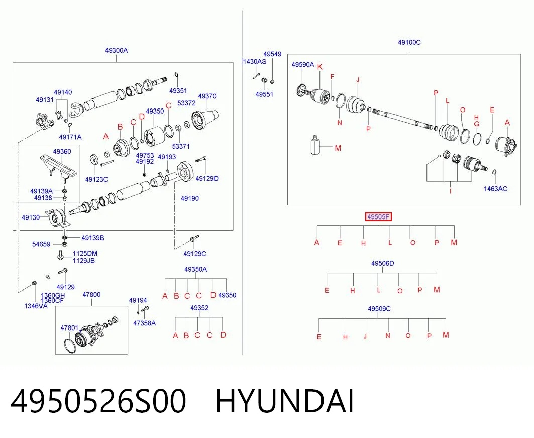 4950526S00 Hyundai/Kia