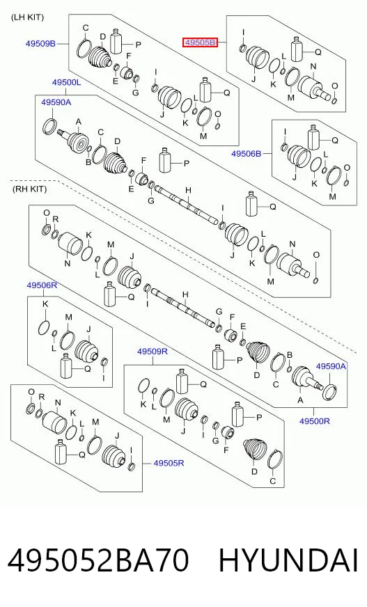 ШРУС внутренний передний левый Asva KAILXM22AT