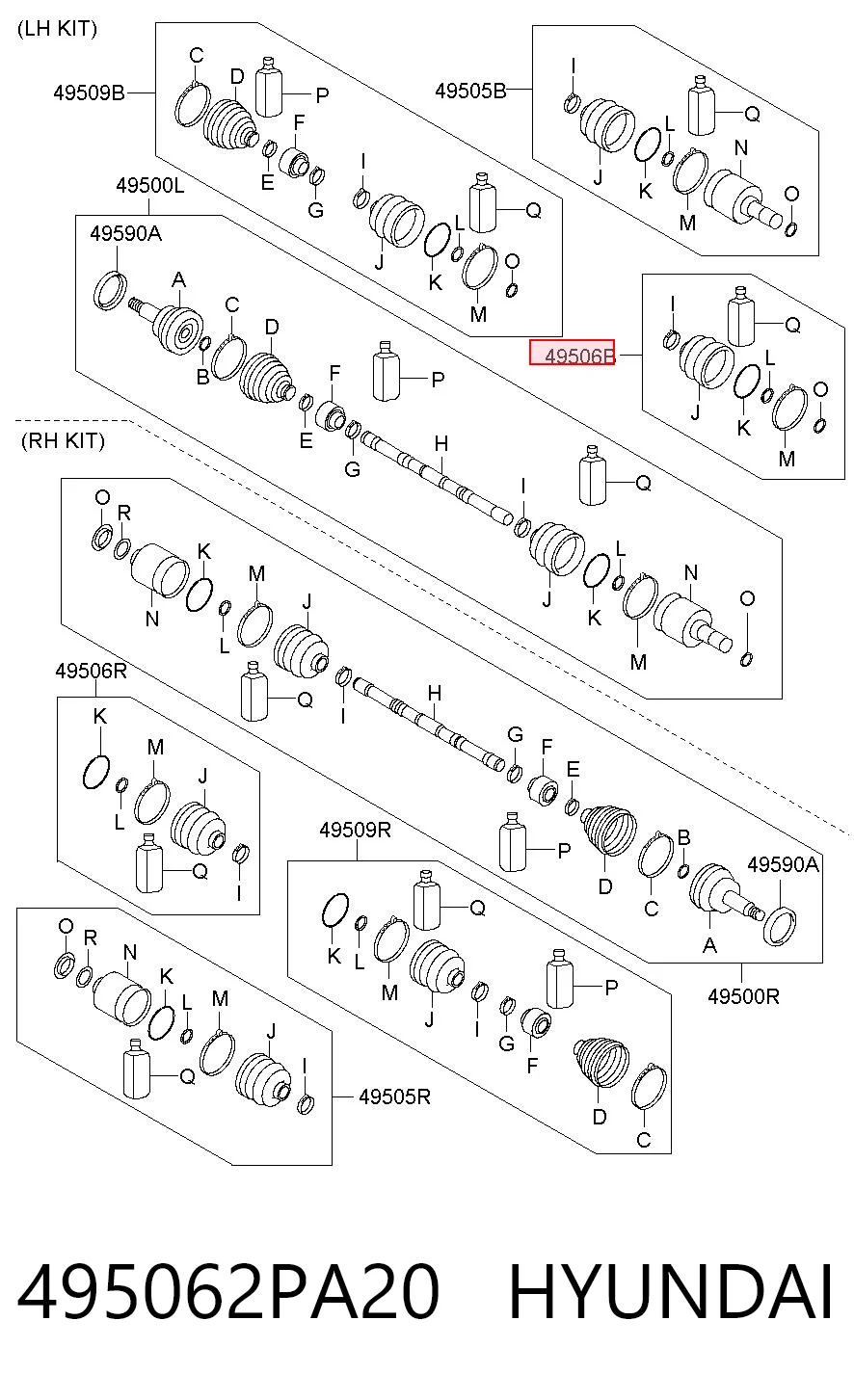 Купить HY0041 DAC Пыльник ШРУСа внутренний, передней полуоси, левый