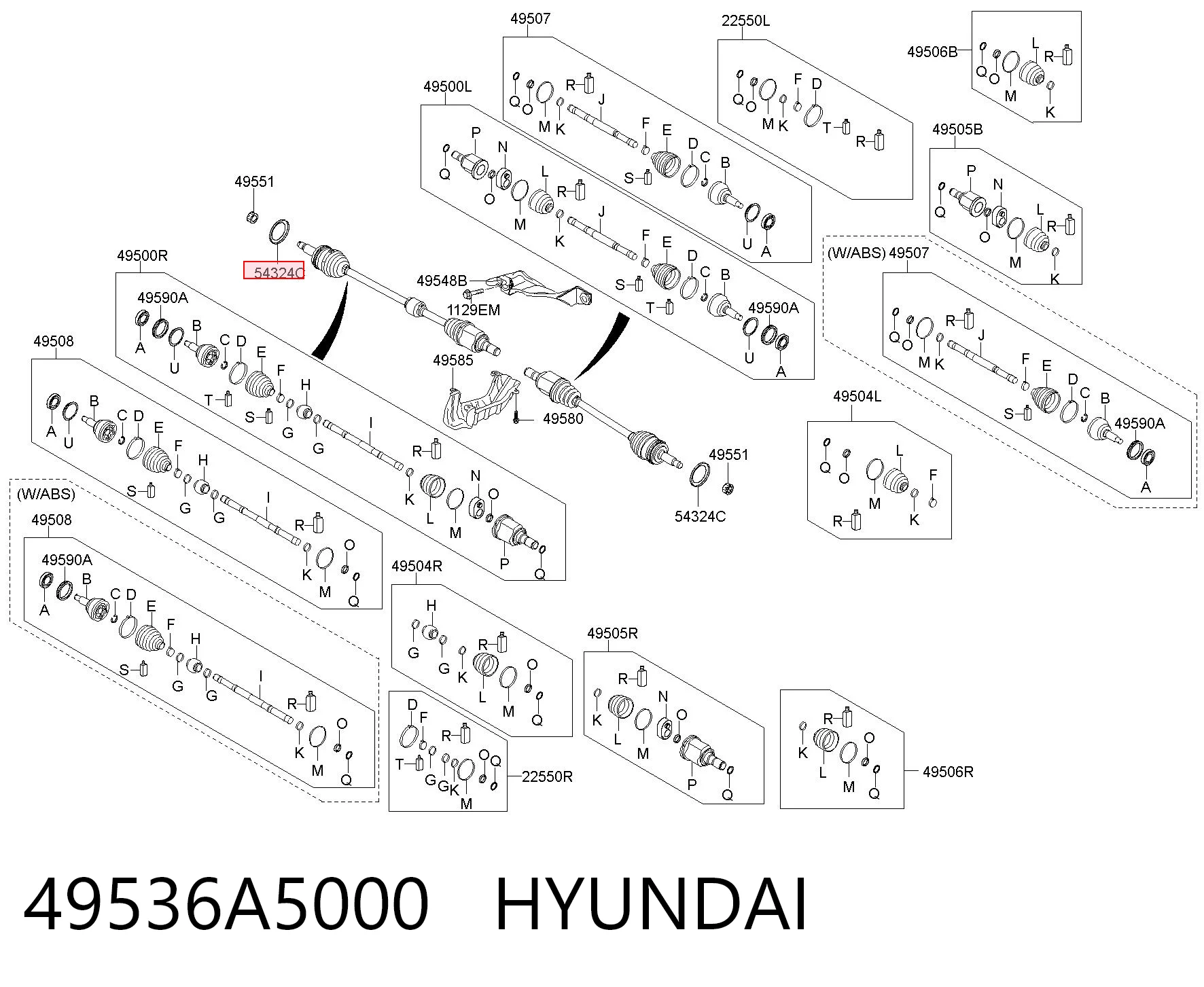 49536A5000 Hyundai/Kia 