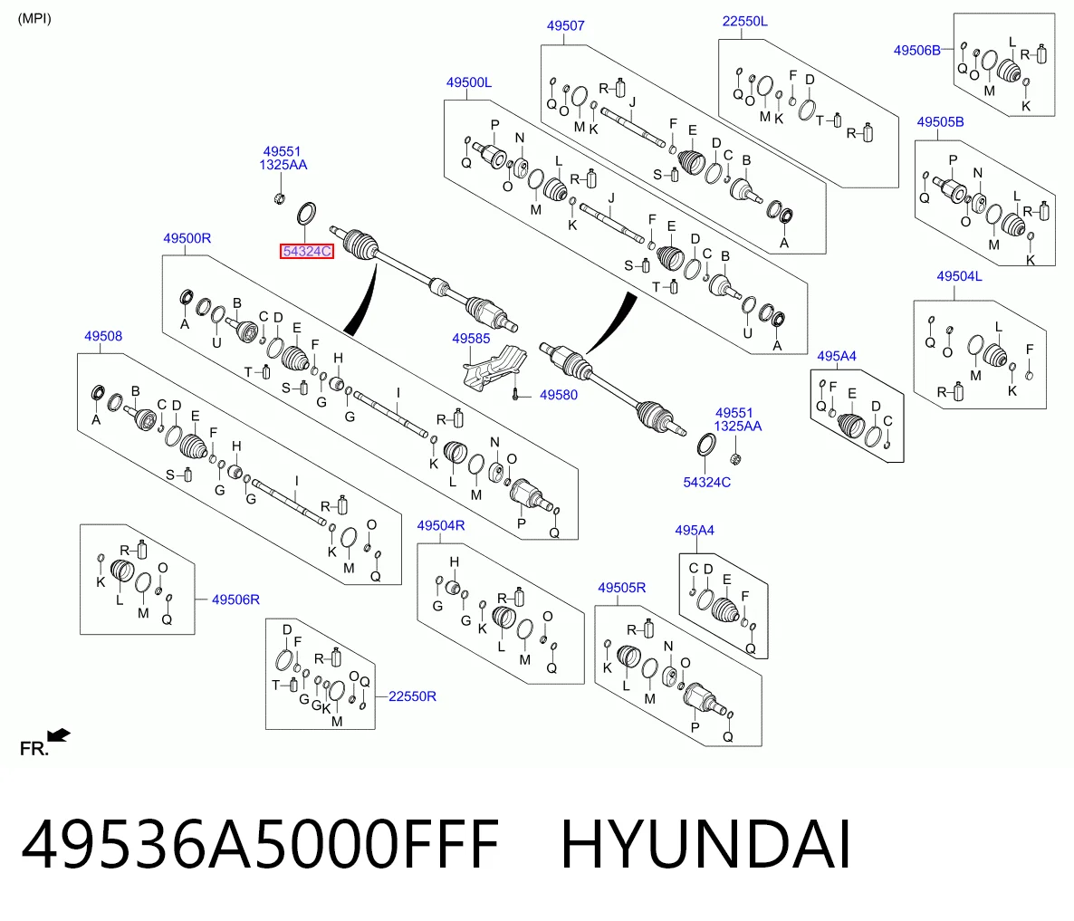 49536A5000FFF Hyundai/Kia 