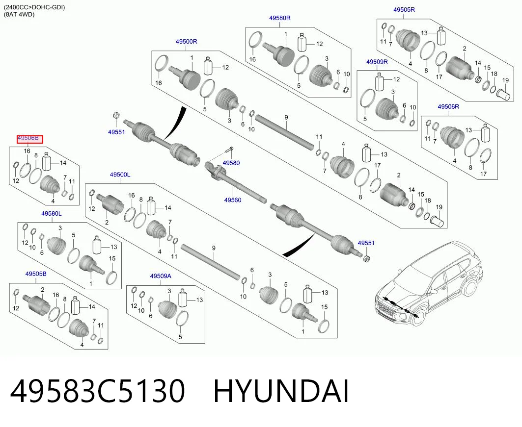 49583C5130 Hyundai/Kia