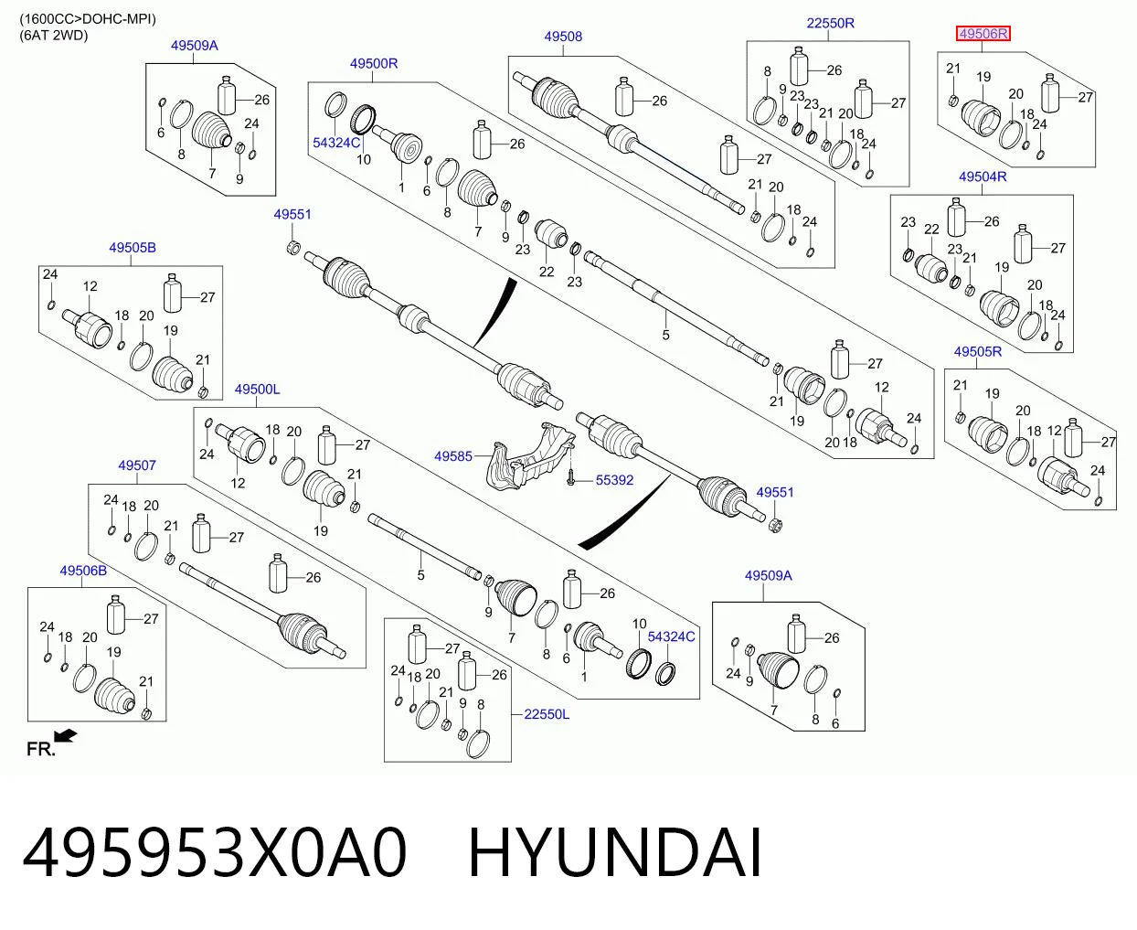 HY0162 DAC Пыльник шарнира привода