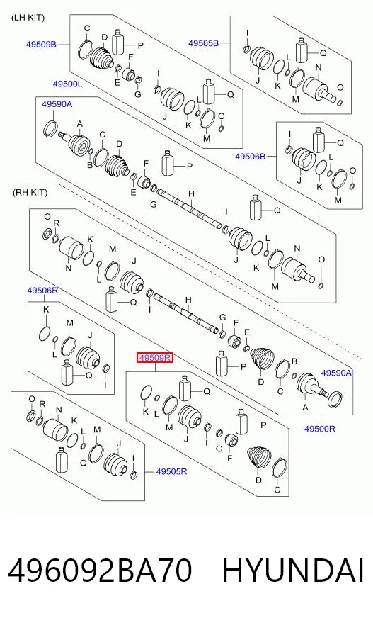 J2880511 Nipparts Пыльники шарниров угловых скоростей передних, комплект