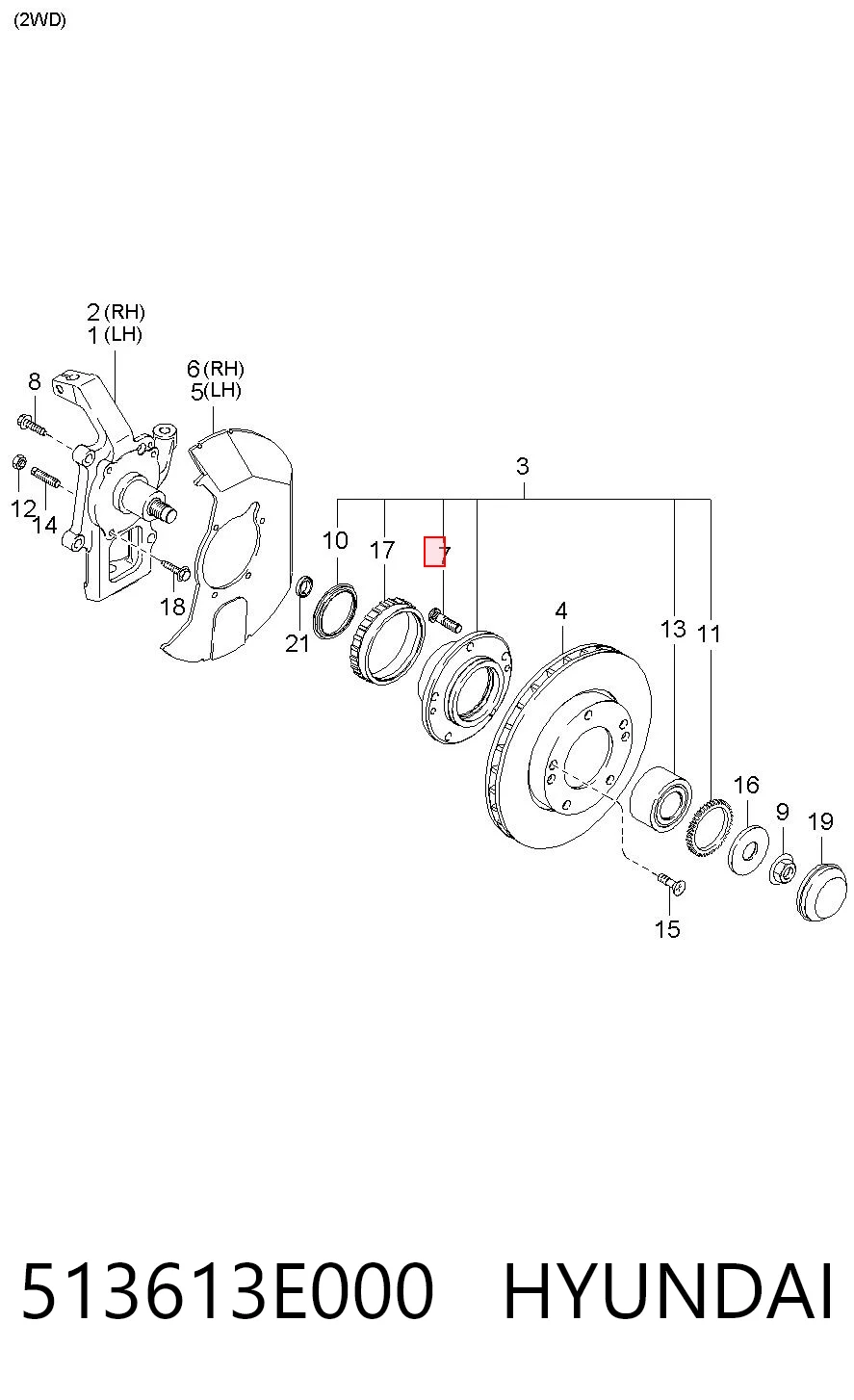 513613E000 Hyundai/Kia 